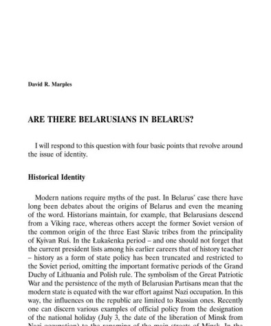 Are There Belarusians in Belarus?