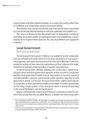 The Nature of Authoritarian Regime in Belarus: Local Government