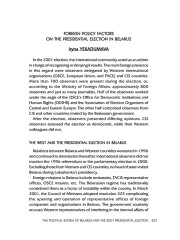 Foreign Policy Factors on the Presidential Election in Belarus